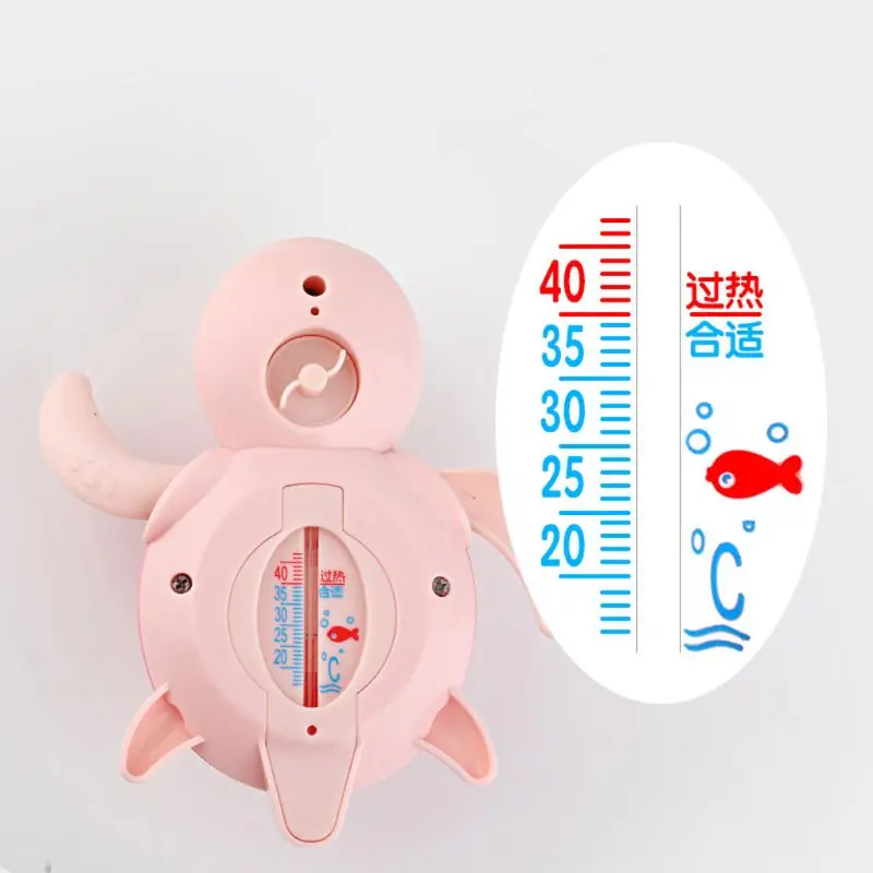 Term&oacute;metro de ba&ntilde;o flotante seguro para beb&eacute;, juguete de agua para beb&eacute;, Tortuga de nataci&oacute;n infantil, cadena enrollada, mecanismo de relojer&iacute;a, juguetes de ba&ntilde;o de playa para ni&ntilde;os-2