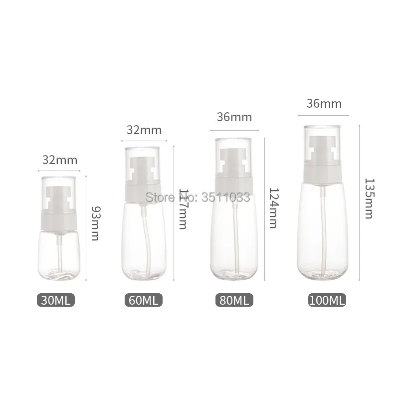 25pcs 30ml-100ml Clear Pink Blue Fine Mist Spray Bottle Emulsion Liquid Empty Travel Portable Refillable Lotion | Красота и здоровье