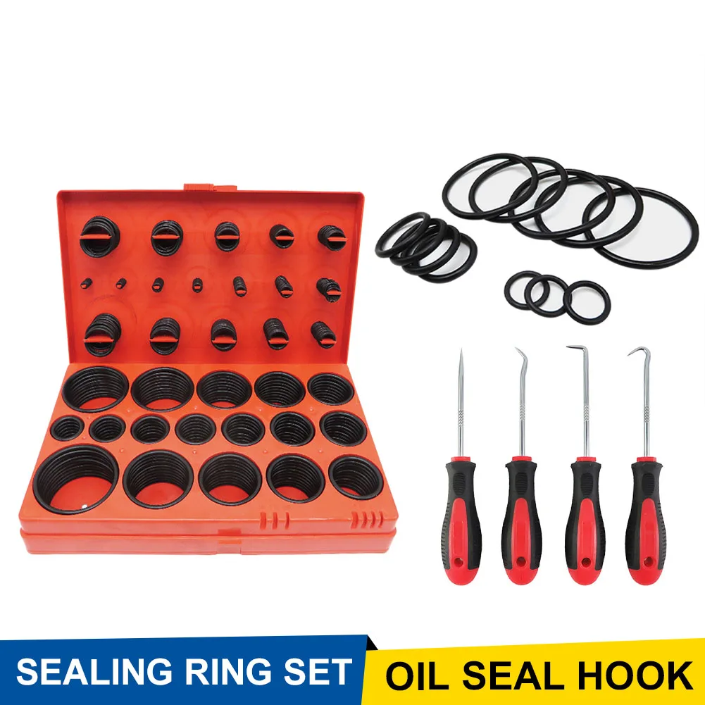 

Top 419Pcs O Ring 32 Sizes Rubber Washer Seals Assortment Kit Black R01-R32 oring kit Seals Set for Plumbing Mechanic Automotive