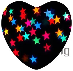 ZDYING 5 шт./лот разноцветное сердце любовь звезда в форме сердца стеклянный кабошон