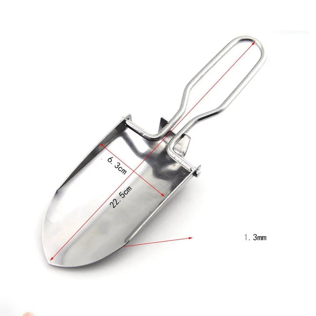 Складная лопата из нержавеющей стали ручная садовый уход за лужайкой Открытый
