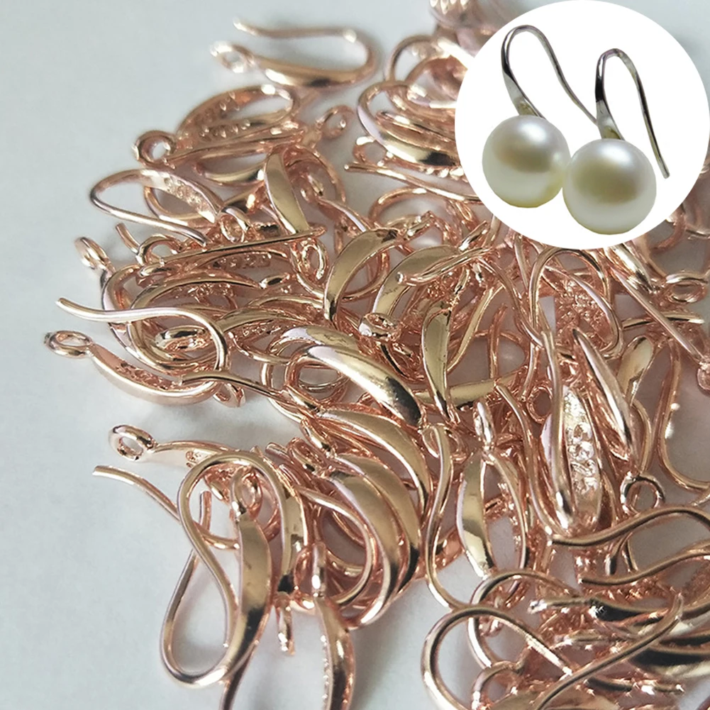 10X Ear Wire Earring Hook Components Women Jewelry Fittings Fabala Simple Style Making Findings Copper Design DIY Accessories | Украшения и