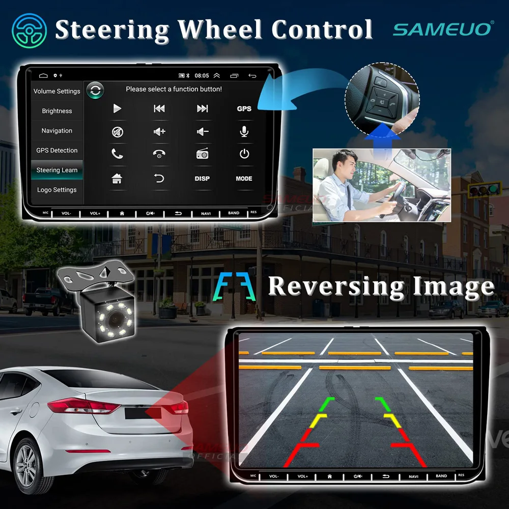 Автомагнитола Sameuo мультимедийный плеер на Android с GPS Wi-Fi для VW Passat volkswagen Skoda golf