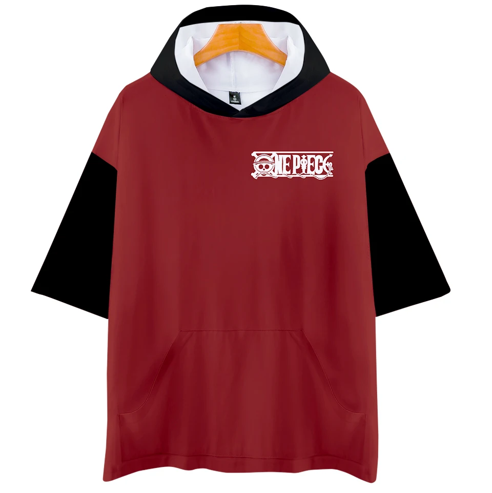 

Tops Personality t shirt One Piece Hooded T-shirts Summer High Quality Fashion Men/Boy t shirt Spring Autumn Short Sleeve