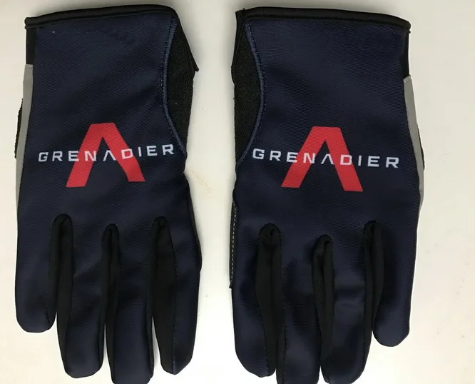 Зимние флисовые теплые синие перчатки 2021 INEOS GRENADIER PRO Team с закрытыми пальцами для