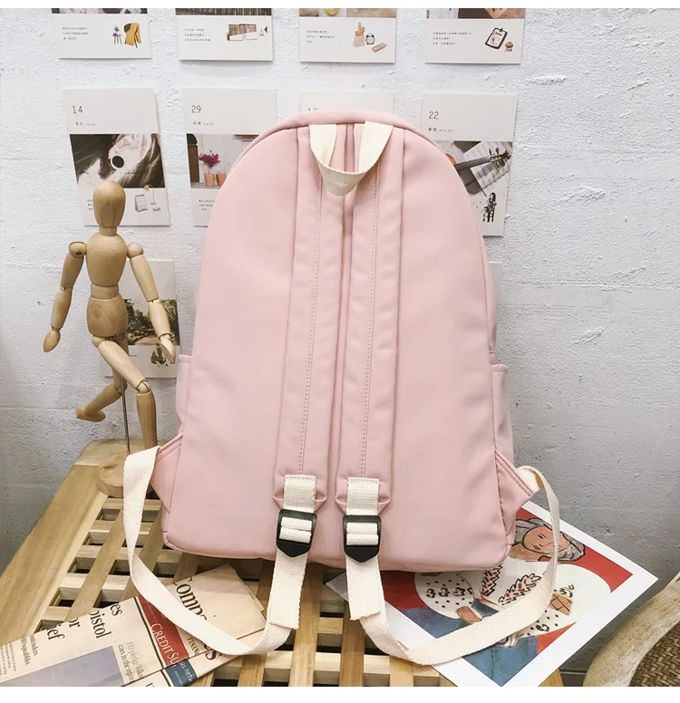 Темно синий стиль 2019 холщовый рюкзак корейский нейлон водонепроницаемый