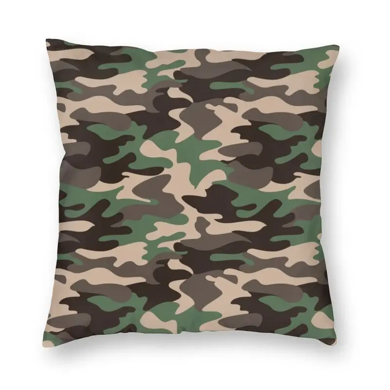 

Fashion Military Camouflage Green Brown Throw Pillow Cover Decoration Custom Army Camo Cushion Cover 40x40 Pillowcover for Sofa