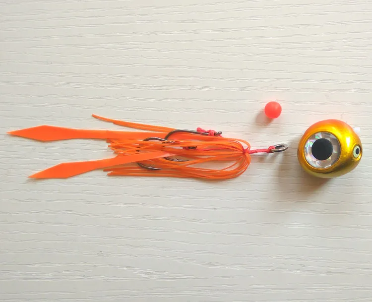 135g orange 1pc 200 г/150 г/120 г/100 г/80 г/60 г/40 г Kabura Pesca Slider Snapper/Sea bream Jig head с юбкой свинец джиг приманка - Цвет: 135g orange 1pc