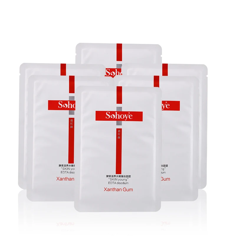 Питающая и Нежная шелковая маска для лица с ферментом уход за кожей. Отбеливание.