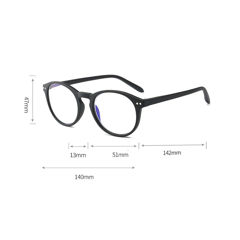 

Anti-blue Light Reading Glasses Female Round Frame Anti-fatigue Special Presbyopia Eyewear With Glasses Bag Diopter +1.0 To 3.0