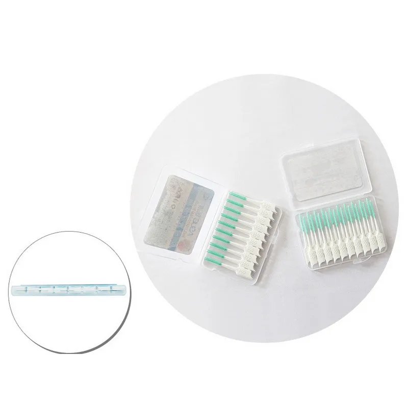 20 шт./кор. мягкие унисекс межзубные щетки очищаются между зубами Зубная щетка