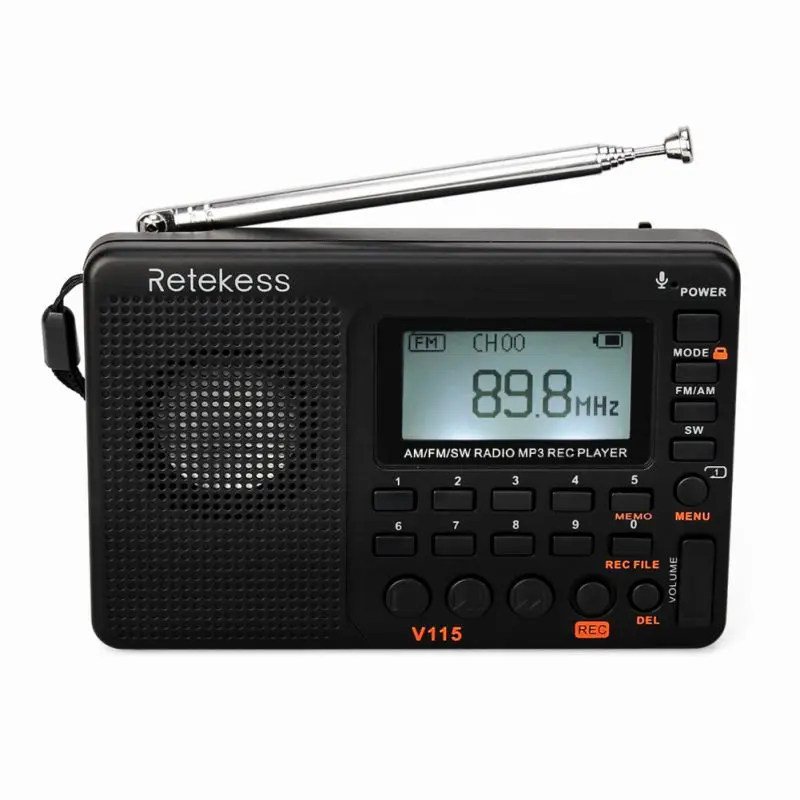 Портативный Перезаряжаемый FM/AM/SW радио персональное карманное радио TF карта MP3 музыкальный плеер