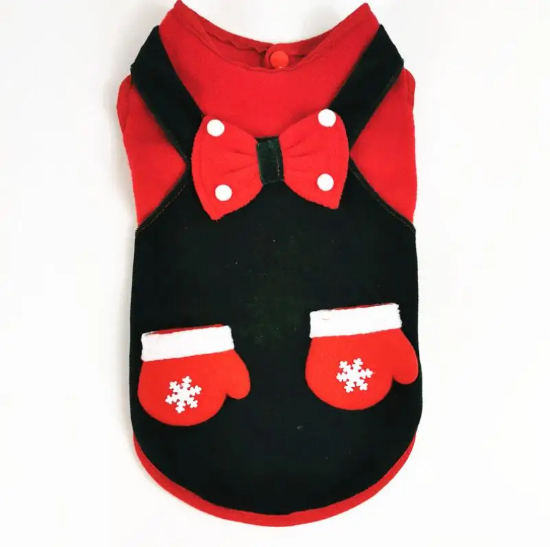 Christmas Dog Dress Winter Pet Clothes Xmas Costume yorkie Chihuahua Cat Clothing Dresses | Дом и сад