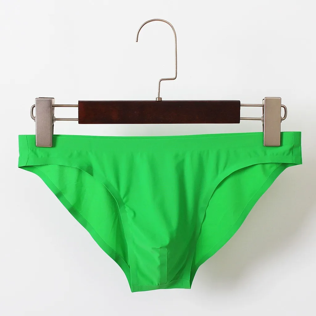 Бесшовное нижнее белье Feitong из ледяного шелка мужское однотонное цельное модное