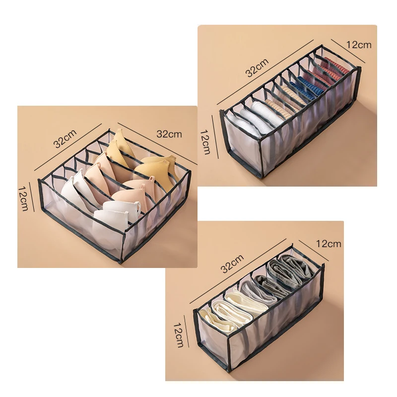 

Storage Boxes Underwear Divider Drawer Lidded Closet Organizer Ropa Interior Organizador for Ties Socks Shorts Bra Organizador