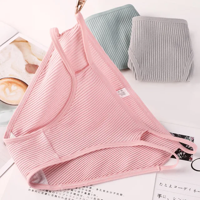 

4 Pcs/lot Sexy Seduction Panties Women's Panties Cotton Spiral Low Waist Breathable Large Size 2XL Panties Meet 80kg Weight