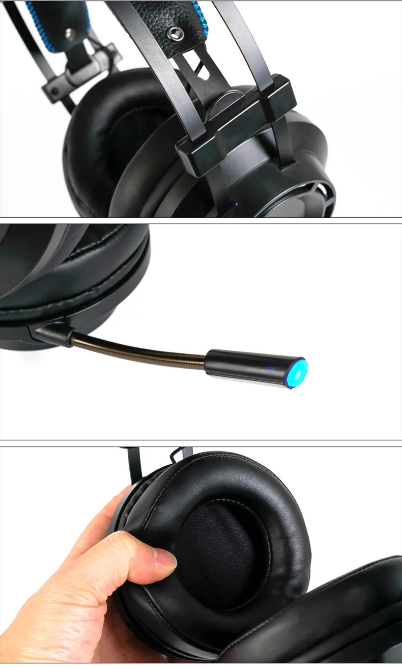 Игровая гарнитура Cosbary с микрофоном, проводные USB наушники 7,1 с объемным звуком для игр, для ПК, геймера, компьютера, ноутбука, Xbox