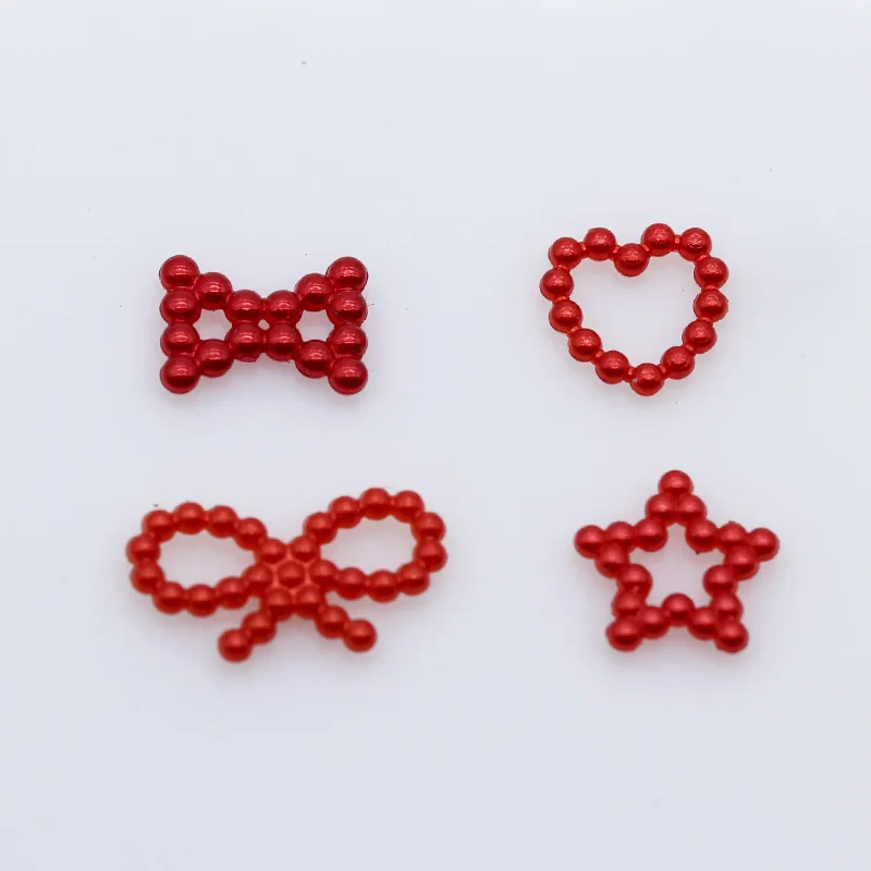 100 шт. в ассортименте бант искусственный жемчуг с плоской задней стороной для