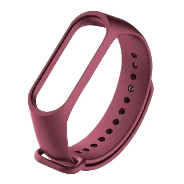 Dark red Для Xiaomi mi Band 4 3 силиконовый розовый сменный Браслет ремешок для Xiomi mi band 3 mi Band 4 3 band 4 ремешок на запястье - Цвет: Dark red