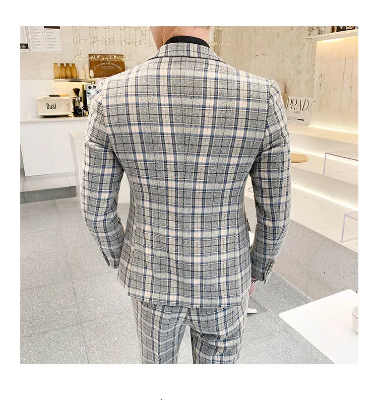 Костюм Homme Vestito Uomo Elegante костюм Homme Mariage клетчатые итальянские костюмы мужские курчавые куртки мужские свадебные костюмы Ternos