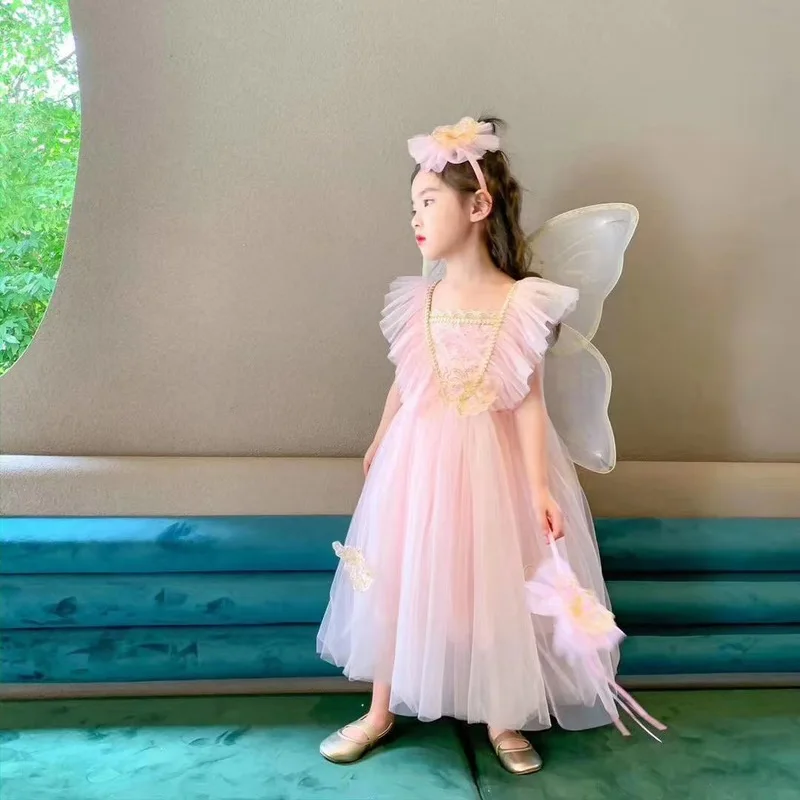 Супер сказочное платье крылья бабочки горький флис для девочек|Женские платья| |