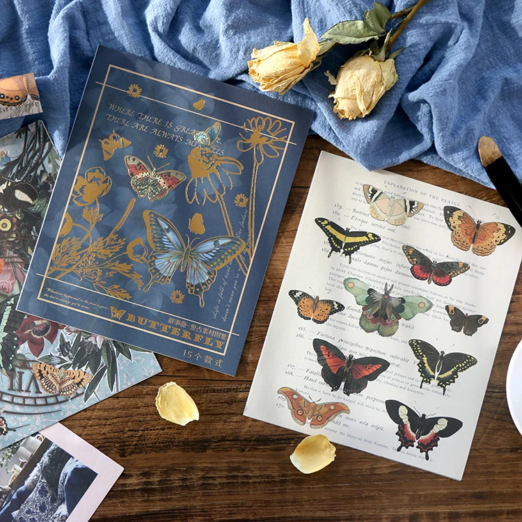 Наклейки из серии MO.CARD с бабочками красивые наклейки для учетной записи японское