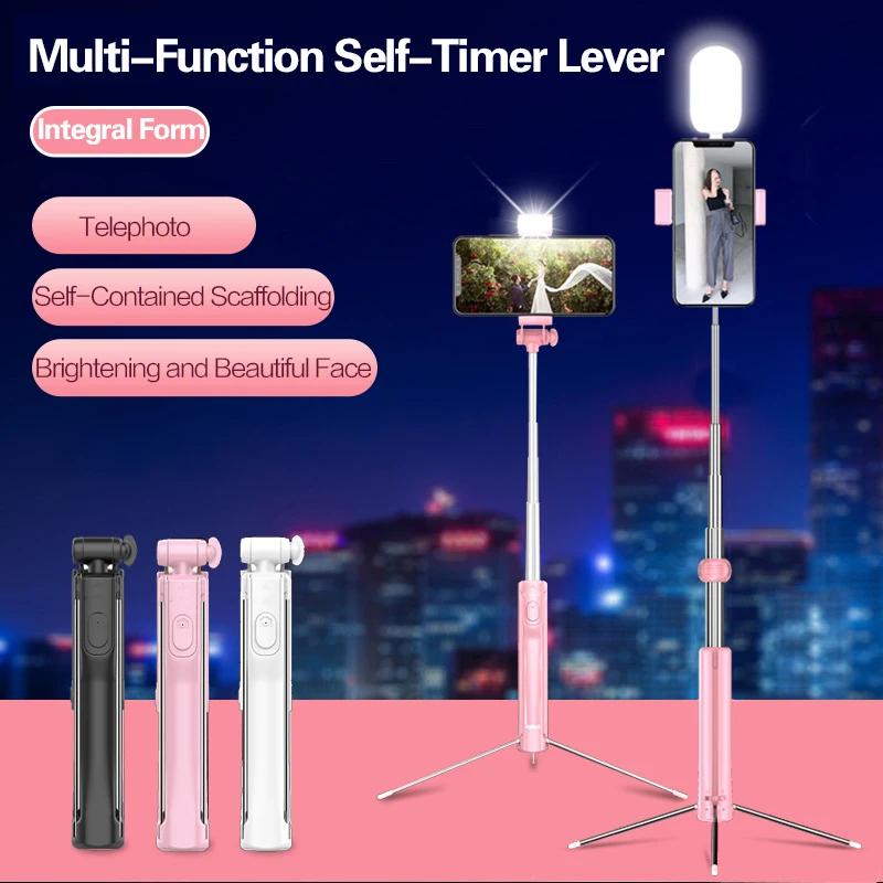 Штатив для селфи с Bluetooth 160 см кольцевой подсветкой iPhone XS 7plus IOS Android|Селфи-моноподы|