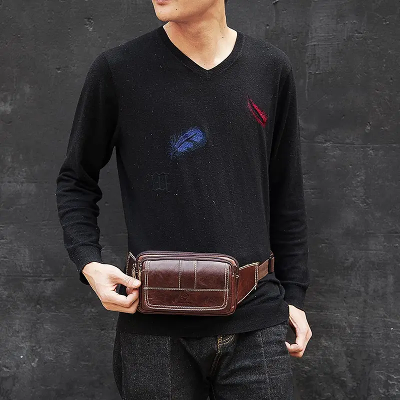 2020 модная мужская поясная сумка Мужская Новая брендовая нагрудная Маленькая