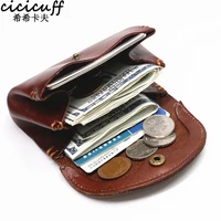 men genuine leather coin purse mens handmade original leather mini coin bag women money change purse id card holder small wallet