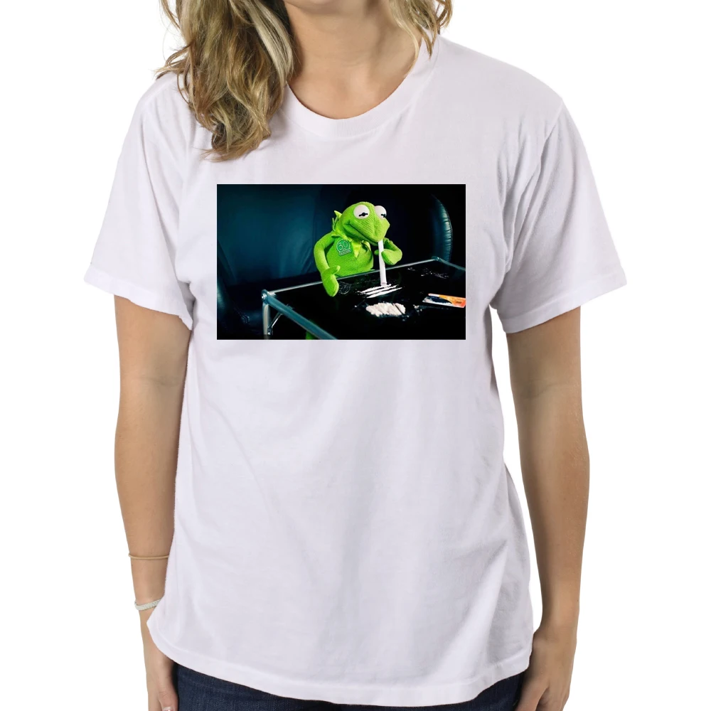 Забавная Черная Мужская футболка KERMIT MUMPET COCAIN идеальный подарок на день рождения