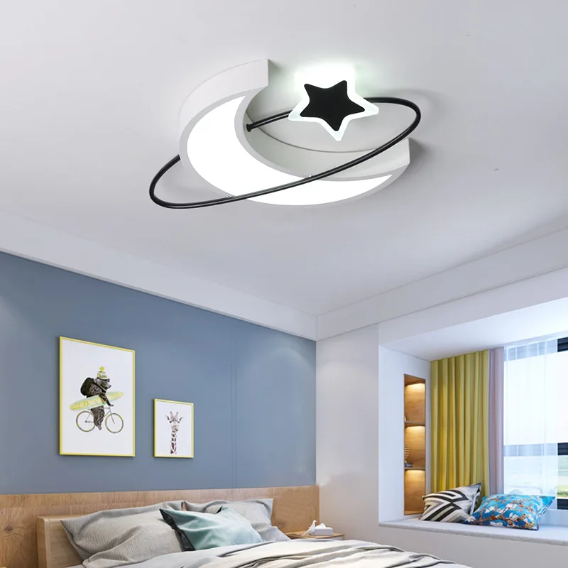 Led Moon Star Roof Light Kids Bedroom Ceiling Light Child Room Ceiling Lamp Baby Room Ceiling Led Light Sleeping Room Light 110V