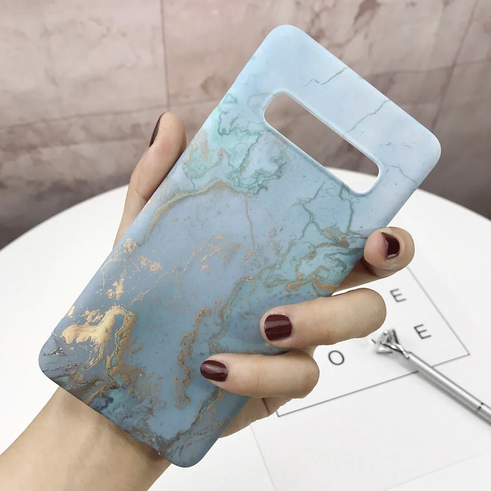Жесткий ПК Мрамор чехол для телефона для samsung Galaxy S10 S9 S8 плюс S10E S7 Edge Note 9 8 10 Plus чехол накладка ультра тонкий Пластик оболочки - Цвет: 14