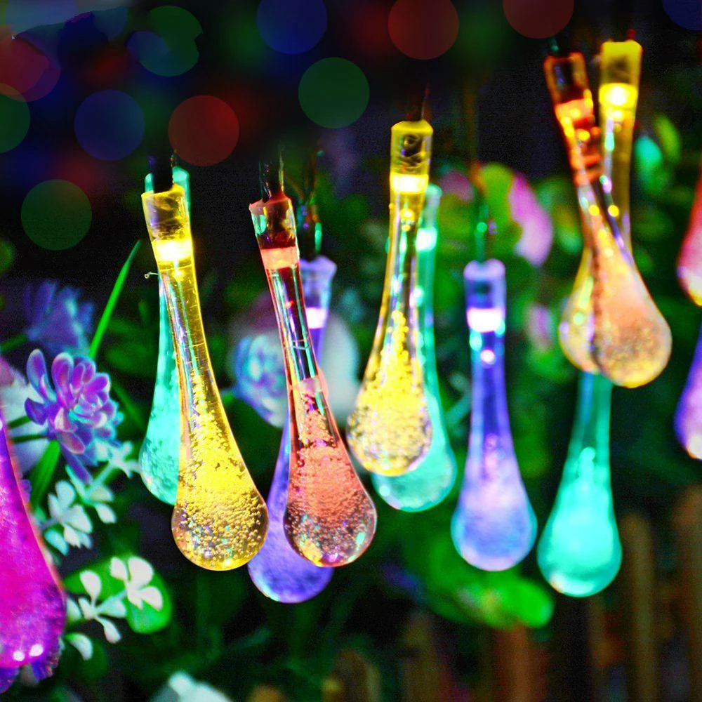 

LED Solar weihnachten lichter im freien 4,5 V Wasser Dorp ball string warm Neue Jahr der girlande urlaub hochzeit party dekorat