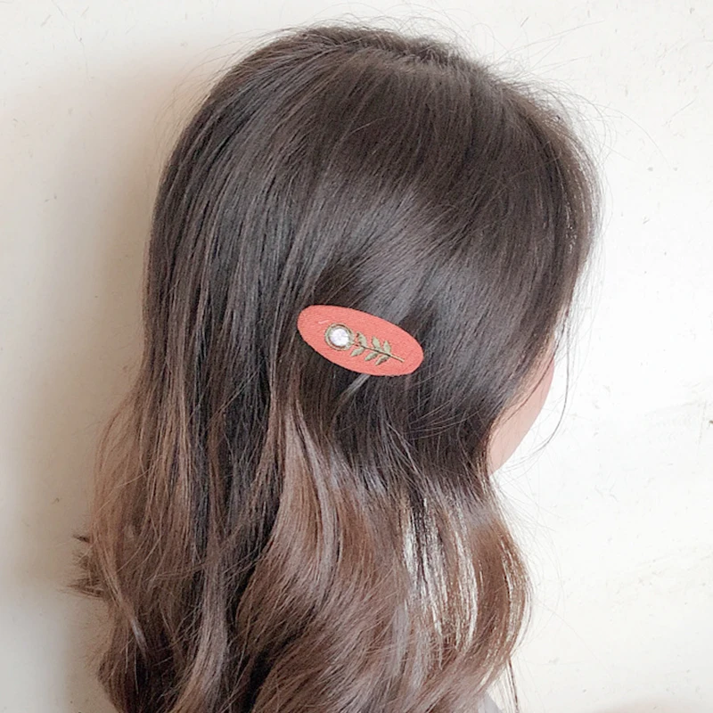 Заколка для волос с вышивкой Женская заколки девочек аксессуар |