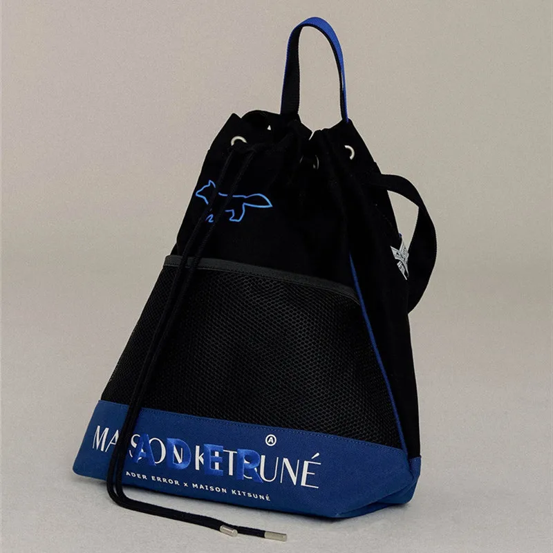 

*Kitsune Backpack Adererror Men Women High Quality Embroidery Adererror Drawstring Bucket Bag Maison Kitsune Fashion Bag