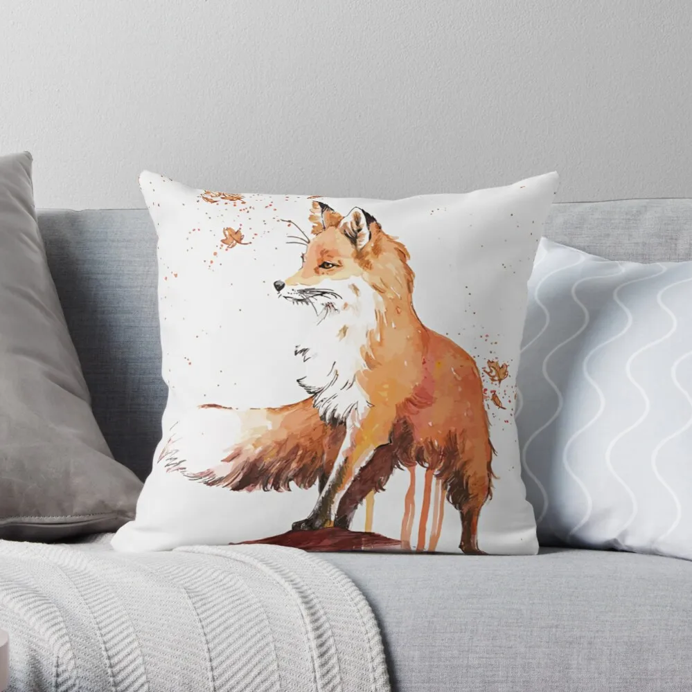 

Beautiful Fox Throw Pillow Pillow Case Polyester Home Decora Pillowcases Throw Pillow Case kussensloop almohada poszewka