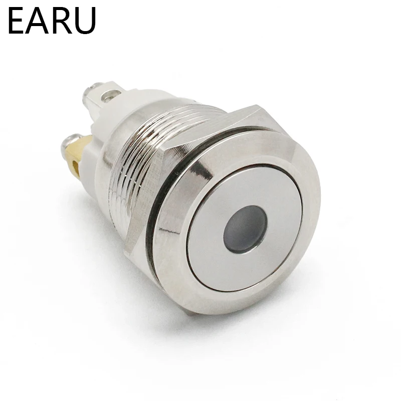 Внешний металлический кнопочный выключатель 19 мм 22 светодиодный светильник 12 В 24