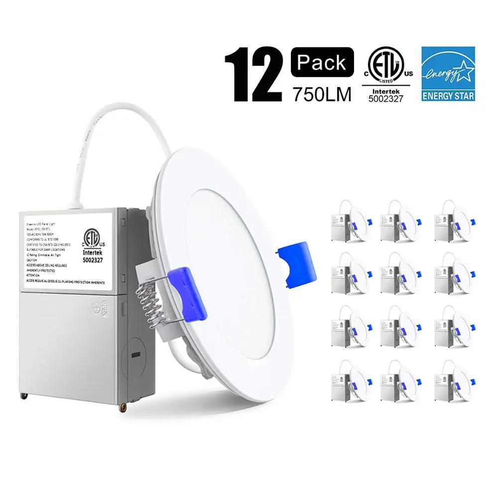 12 шт./упаковка 4 дюймовые ультратонкие фотообои с распределительной коробкой 4000K