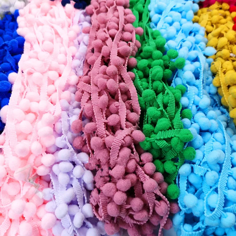 Кружево с помпонами 5 ярдов отделка шариковой лентой мини жемчужная помпон лента