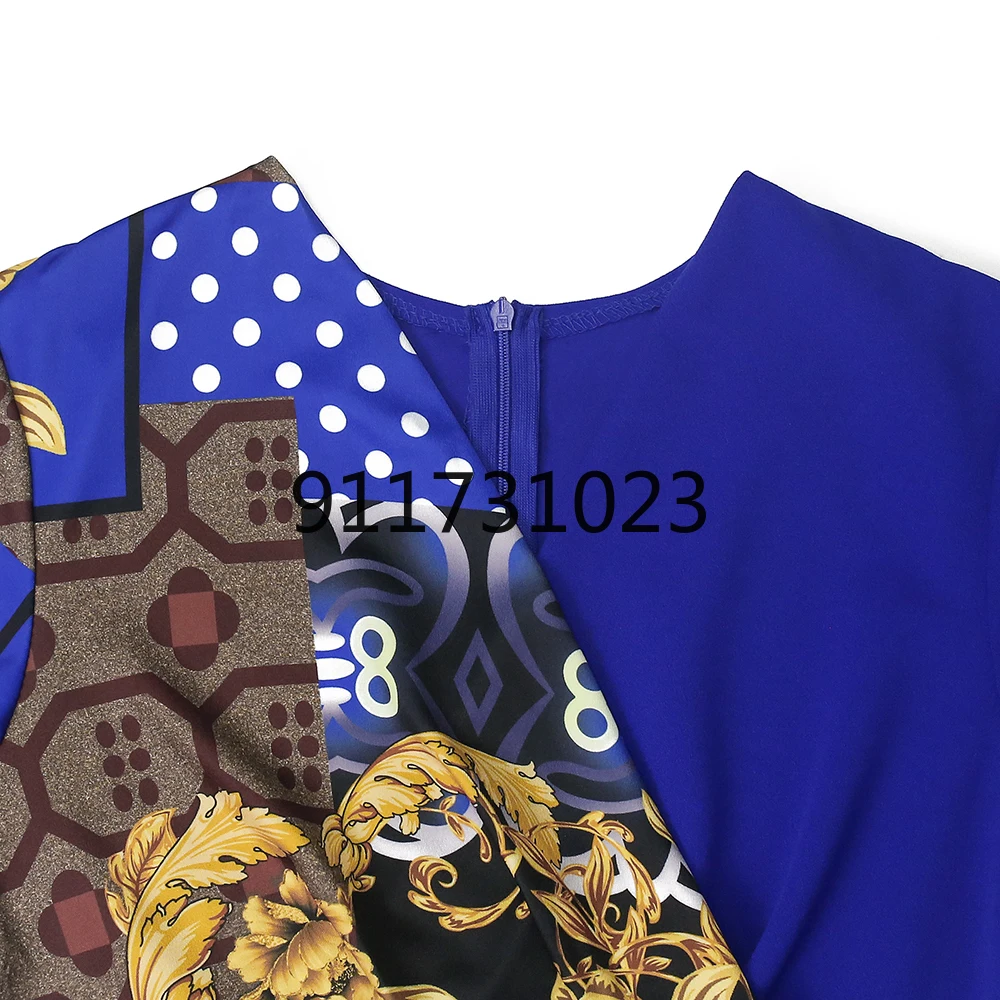 Африканское платье для женщин 2021 Vetement Femme Classic Blue Afarica одежда офиса дизайнерская