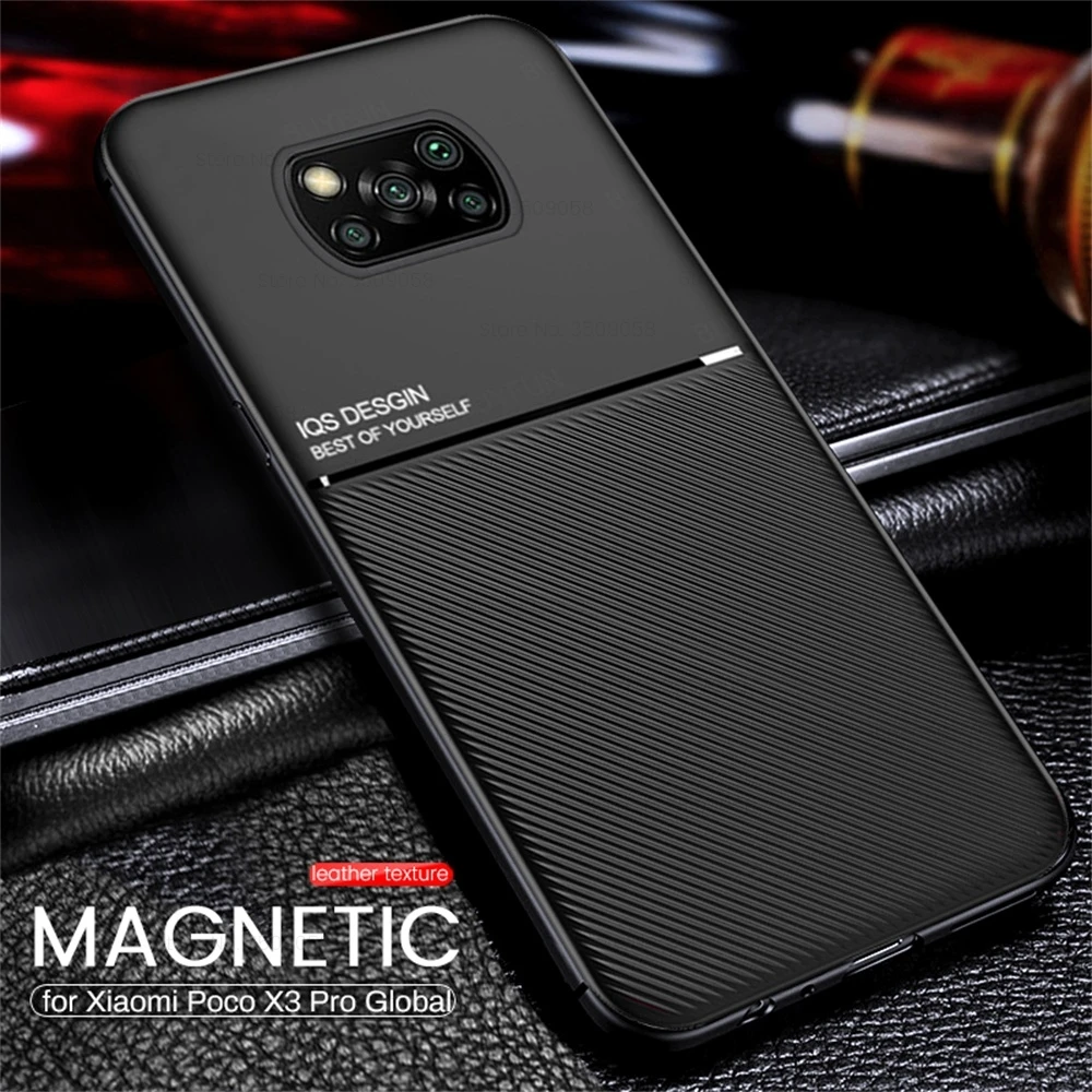 Для Poco X3 Pro Чехол автомобильный магнитный держатель чехол для Xiaomi Poco X3 NFC Little X 3 мягкий силиконовый ударопрочный чехол для Coque для PocoX3