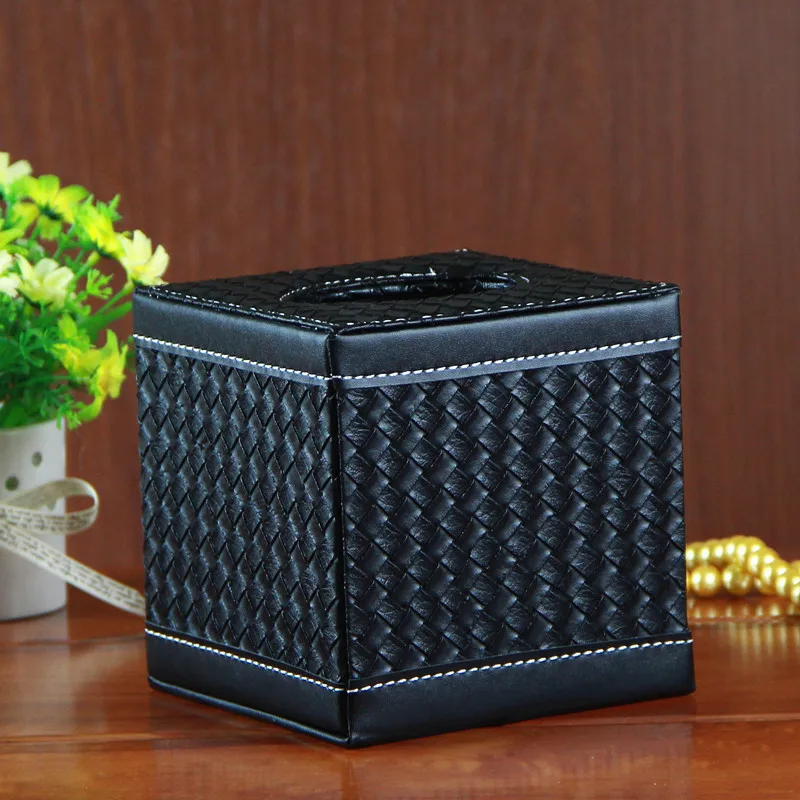 Современные Квадратные бумажные салфетки в рулонах из искусственной кожи