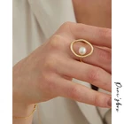 Изящное кольцо Peri'sBox из искусственного жемчуга для женщин, минималистичные кольца, ювелирные изделия, оптовая продажа, романтические подарки