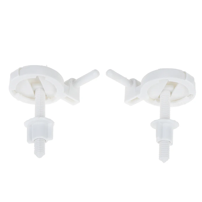 

1set/2Pcs DIY Plastic Toilet Seat Screws Fixings Fit Toilet Seats Hinges Repair Tools Size: 4.6X6.5CM/4X7CM