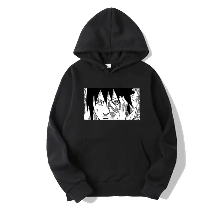 

Naruto Naruto Eyes Print Europe and America Plus Fleece Hooded Sweater Men and Women Hoodies Couple Clothes Oversized Hoodie