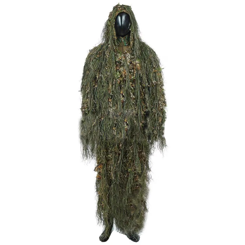 Маскировочный костюм Ghillie для охоты в лесу 3D Bionic Leaf Маскировочная форма Cs