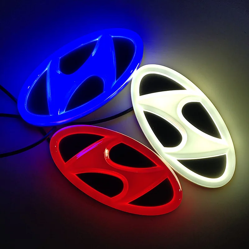 

4D Car Logo Light Rear Logo Led Light Rear Badge Sticker Light Suitable for Logo Car Decoration Shape for Hyundai