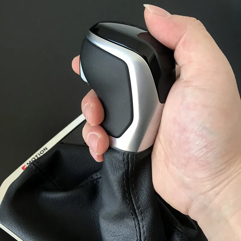 Модификация хромированная матовая рукоятка переключения передач DSG красная