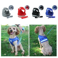 adjustable harnesses chest strap reflective explosion proof polyester pet dog traction rope for walking dog supplies accessories
