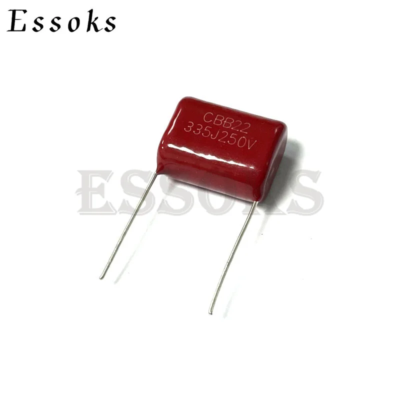5 шт. 250V335J 3 мкФ шаг 20 мм 3300NF 250V 335 335J CBB полипропиленовый пленочный конденсатор -